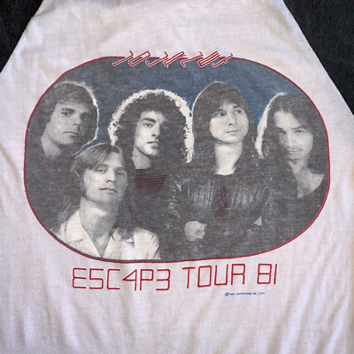 1981 VINTAGE 80s JOURNEY ESCAPE TOUR CONCERT RAGLAN T-SHIRT MEN SZ