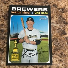 2020 Topps Heritage Keston Hiura Milwaukee Brewers High Number SP # 413