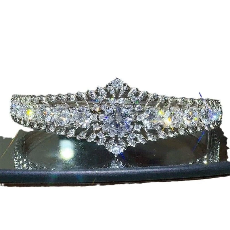 VALENTINO Braccialetto in argento sterling 925 6CTW VVS1 con ciondolo moissanite regalo per donna