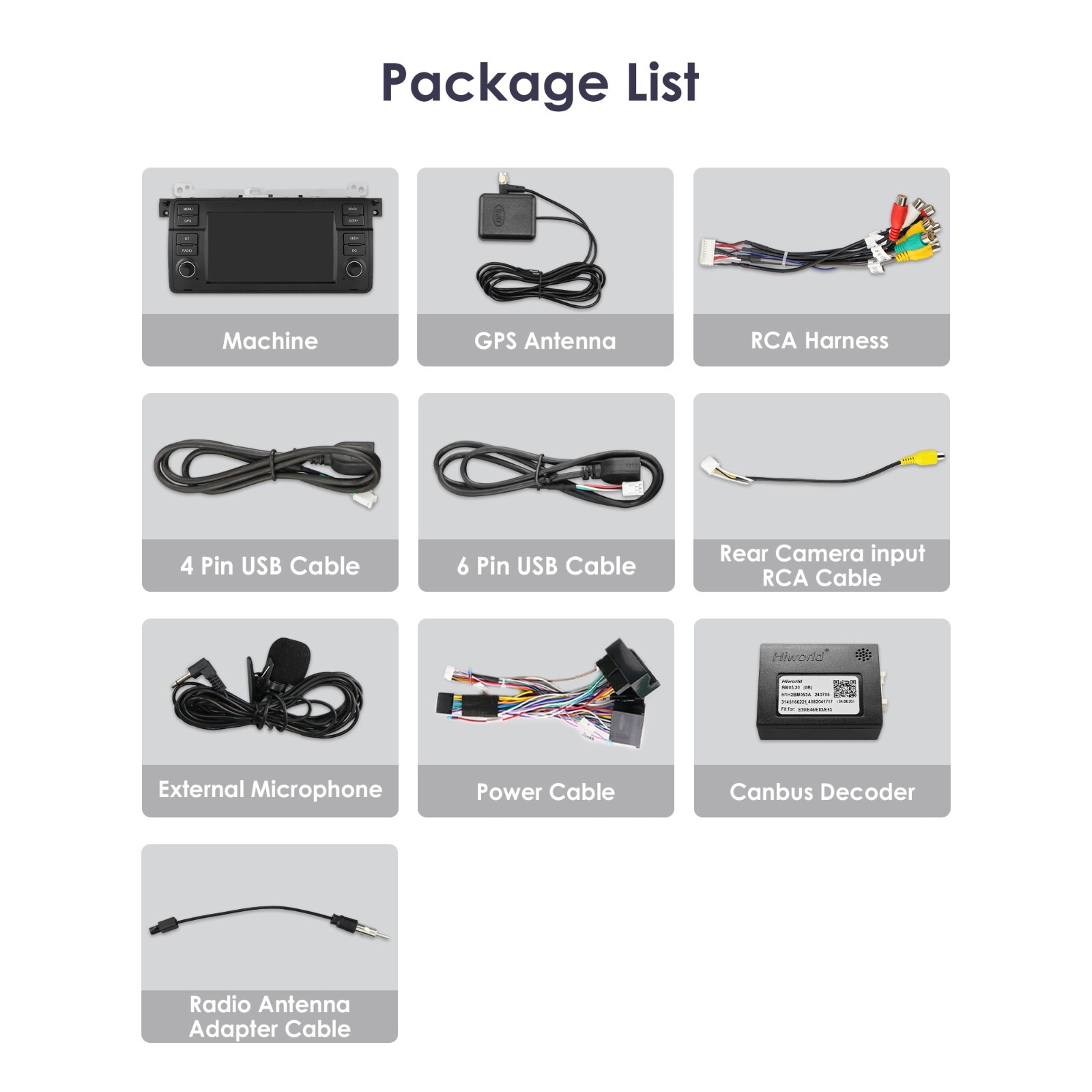 Android 13 Carplay Wifi FM Car Stereo Radio For BMW E46 318i 325i 330i 1998-2005