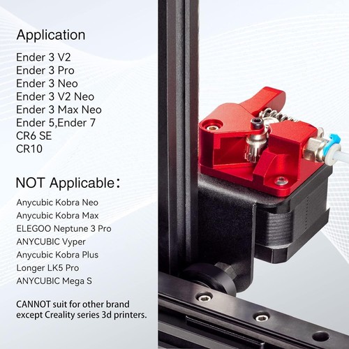 Dual Gear Extruder Kit - Metal Drive Feeder for Ender 3 & CR10, TPU Compatible - Bild 7 von 9