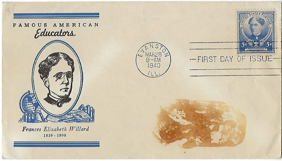 3 '40 FDCs 50th Idaho Sthd B4 on Anderson SC#896, 2 Frances E. Willard SC#872 - Image 3 of 3