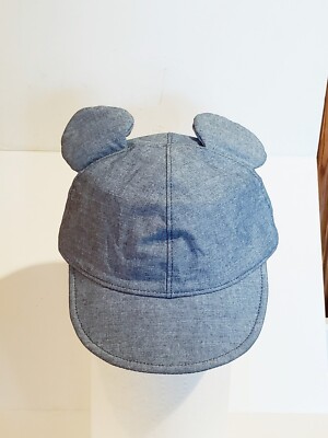 Baby Gap Disney Size 12-24 Months Boys Girls Blue Baseball Cap Mickey Mouse Ears