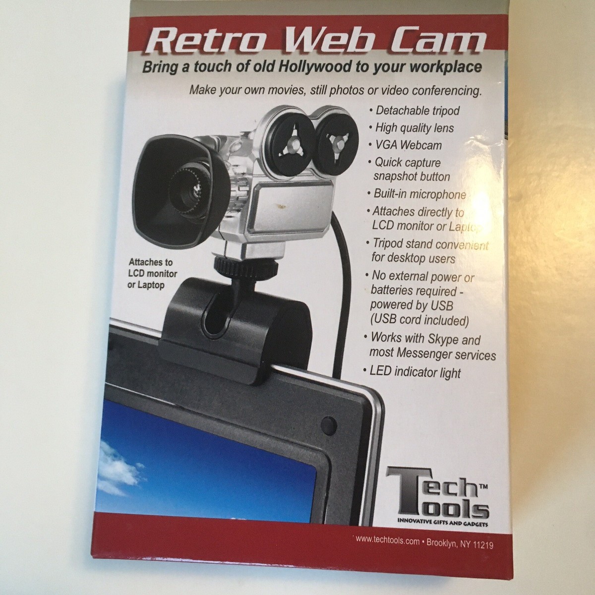 TechTools Retro Web Cam L@@K Hollywood Retro Open Box