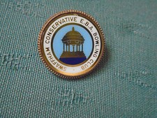 SWAFFHAM CONSERVATIVE EBA BOWLING CLUB NORFOLK - METAL BOWLS PIN BADGE
