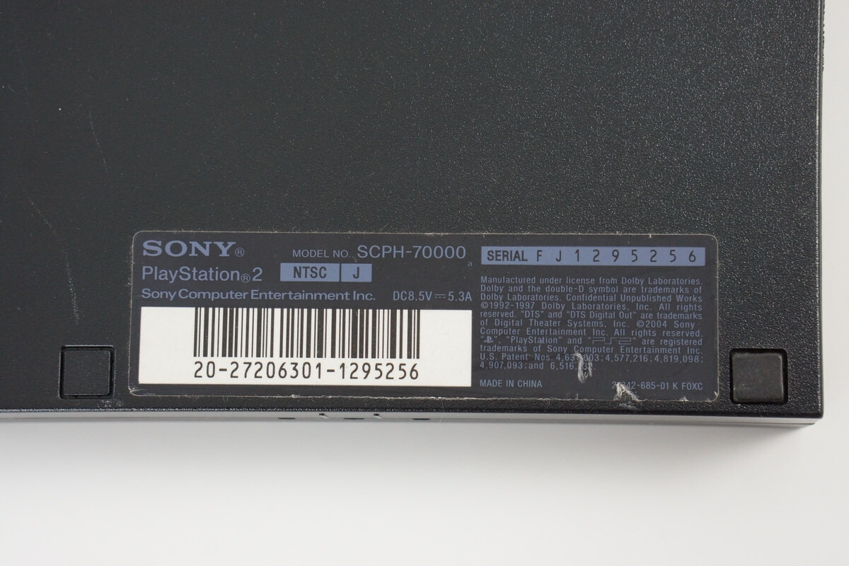 PS2(薄型) SCPH-70000 SONY Playstation 2 System Console Slim PS2 SCPH-70000 with 2