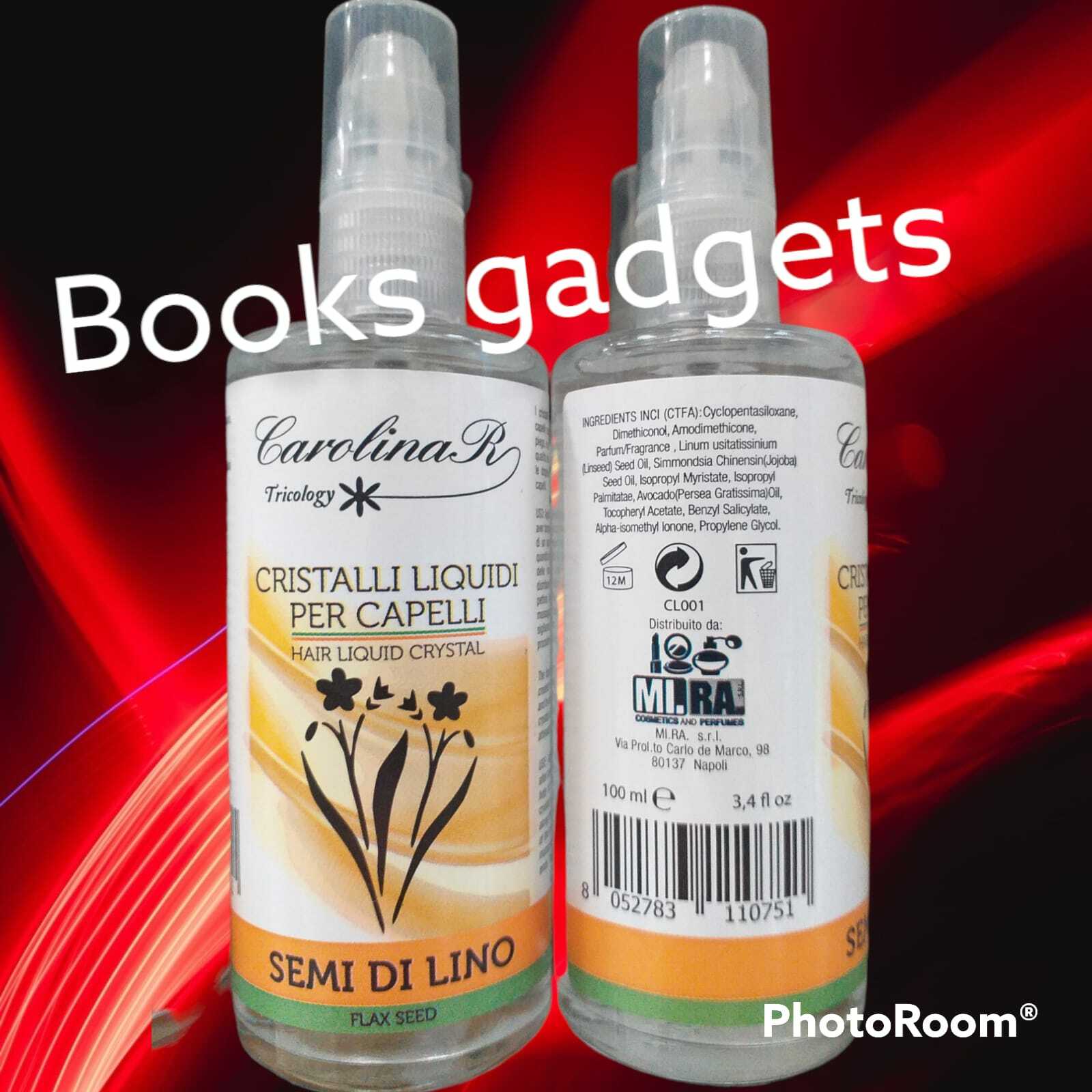 5 pz Carolina R. Tricology Spray Cristalli Liquidi x Capelli Semi di Lino 100ml