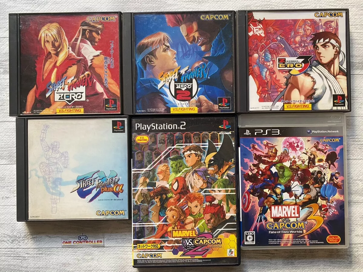 SONY PS 1 2 3 Street Fighter ZERO 1 2 3 & EX plus α & Marvel VS. Capcom 2 3  set