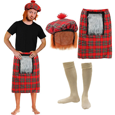 SCHOTTISCHER HERREN KILT SCOTLAND BURNS NACHT KOSTÜM HIGHLANDS DARTS SPORT