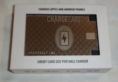 Aquavault AV11 Credit Card Sized Portable Charger 5000 MAh - Thin Metal