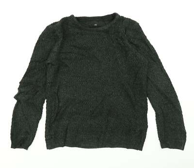 River Island Herren Pullover Grün Rundhals Acrylmischung Größe S