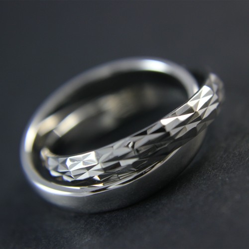 GENUINE 925 Sterling Silver Double Band 