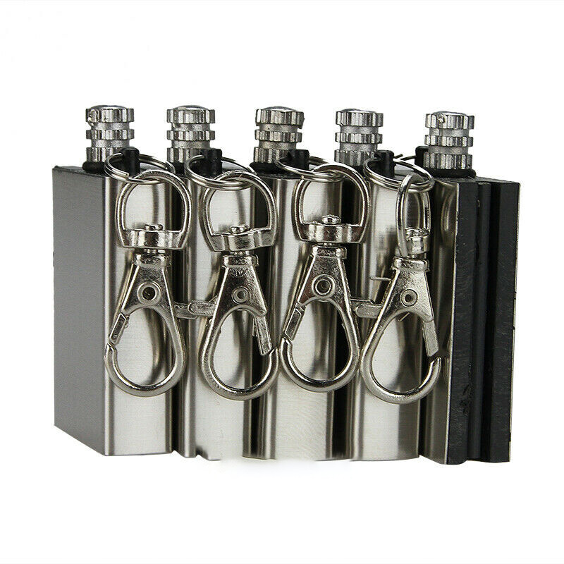 Fire Starter Waterproof Flint Lighter Match Metal Keychain