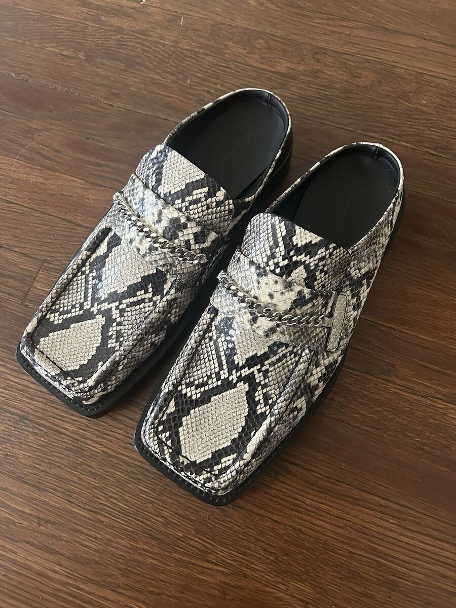 Martine Rose Leather Mules Slides Shoes Square Toe 7.5 38 IT Martine Rose Leather Mules Slides Shoes Square Toe 7.5 38 IT