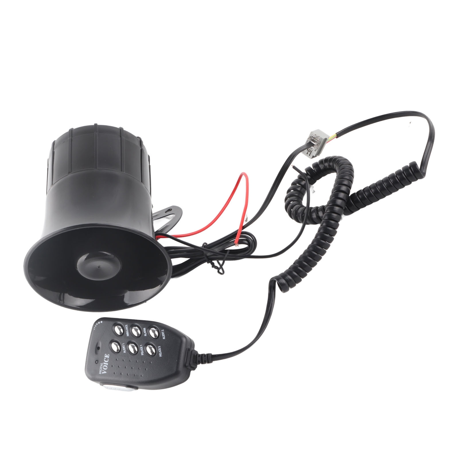 50W 120dB Car Loud Horn 6 Sounds Emergency Warning Alarm Siren Universal For 12V 7370532489028