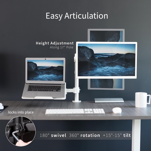 STAND-V002CW Support pour écran d'ordinateur et ordinateur portable entièreme... - Afbeelding 5 van 9