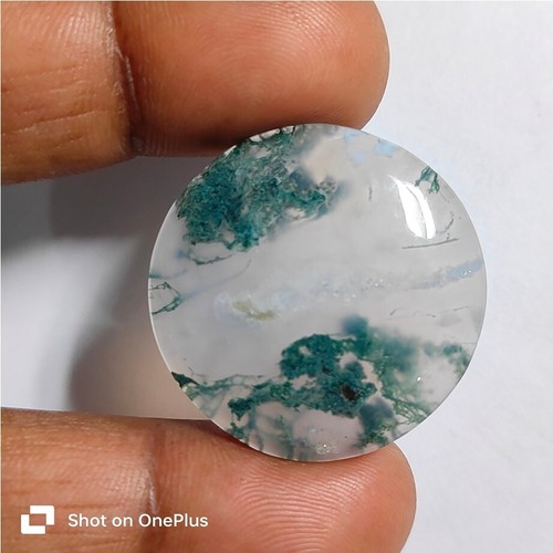 Moss Agate Stone Natural Moss Agate Cabochon Loose Gemstone 37 Cts. ME-9737 - Picture 2 of 4