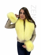 Arctic Fox Fur Collar 47'' 120cm With Transforming Tails / Cuffs / Headband