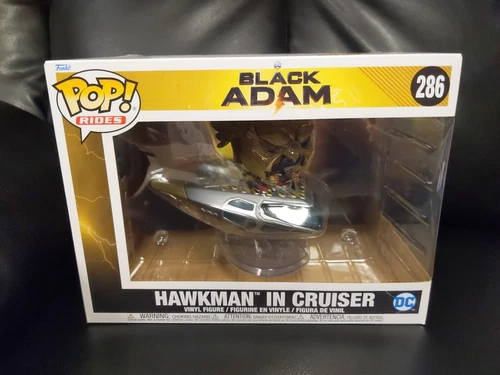 Funko POP! Rides Super Deluxe - Black Adam Figure Set - HAWKMAN IN CRUISER #286