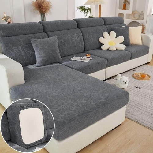 Jacquard Stretch Individual Sofa Cushion Covers Couch Seat Slipcover Removable