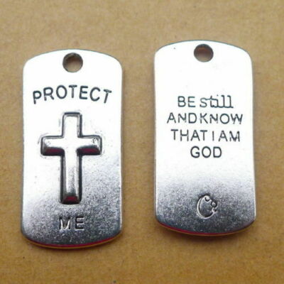 PROTECT HELP SAVE HOPE CROSS GOD LIFE  pendant 20'' 925 Sterling Silver Necklace 