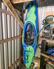 Rpm Max Dagger Single Kayak Blue/Green with Paddle & Spray Deck