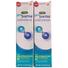 2 Polident Pro Partial Toothpaste 3.4 oz Fluoride Step 2 Strengthen Exp. 07/2022