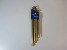 Snap On Tools DBHM9 L-shaped 9pc Double Ball HEX METRIC Wrench Set 'NEW'