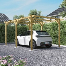 Cerland Henri Single Wooden Pergola Carport 5m x 3m No Roof Pressure Treated