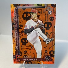 2025 Topps Update Doug Nikhazy RC Orange Skull Parallel /50 Guardians Rookie