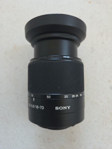 Sony Camera Lens DT 3.5 - 5.6/18-70 0.38m/1.3ft MACRO 55mm with SH0006 Shroud