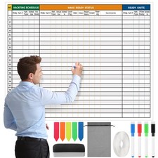 Extra Large Project Management Make Ready White Board Kit, 36x45 Inch Make Re...