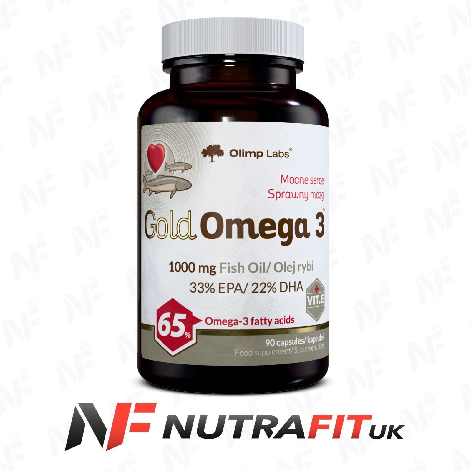 OLIMP GOLD OMEGA 3 65% fatty acids fish oil vitamin E EPA DHA 90 caps