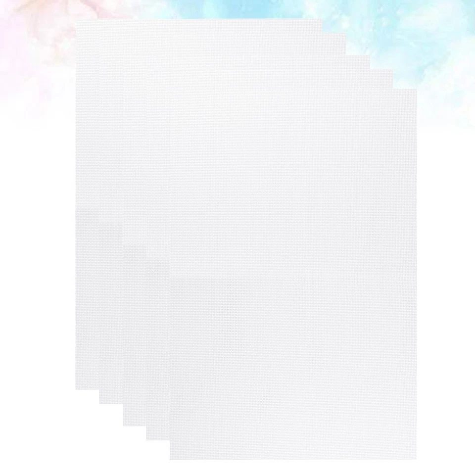  5pcs tissu au point de croix tissu de coton tissu de couture pour l'artisanat - Photo 3/4