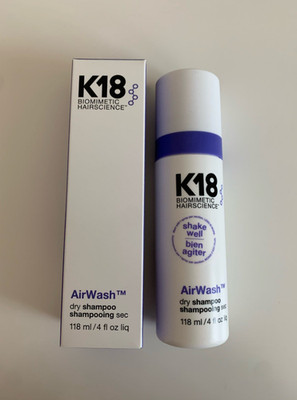 K18 Biomimetic Hairscience AirWash Dry Shampoo, 4 oz / 118 ml, New with Box