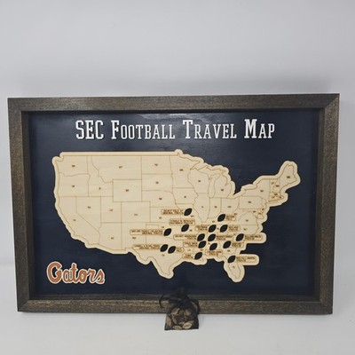 Custom Sec Road Map. Lazer Etched Florida Gators