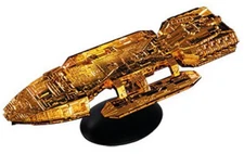Master Replicas Battlestar Galactica  Gold Classic Galactica Gold Die-Cast 10.5