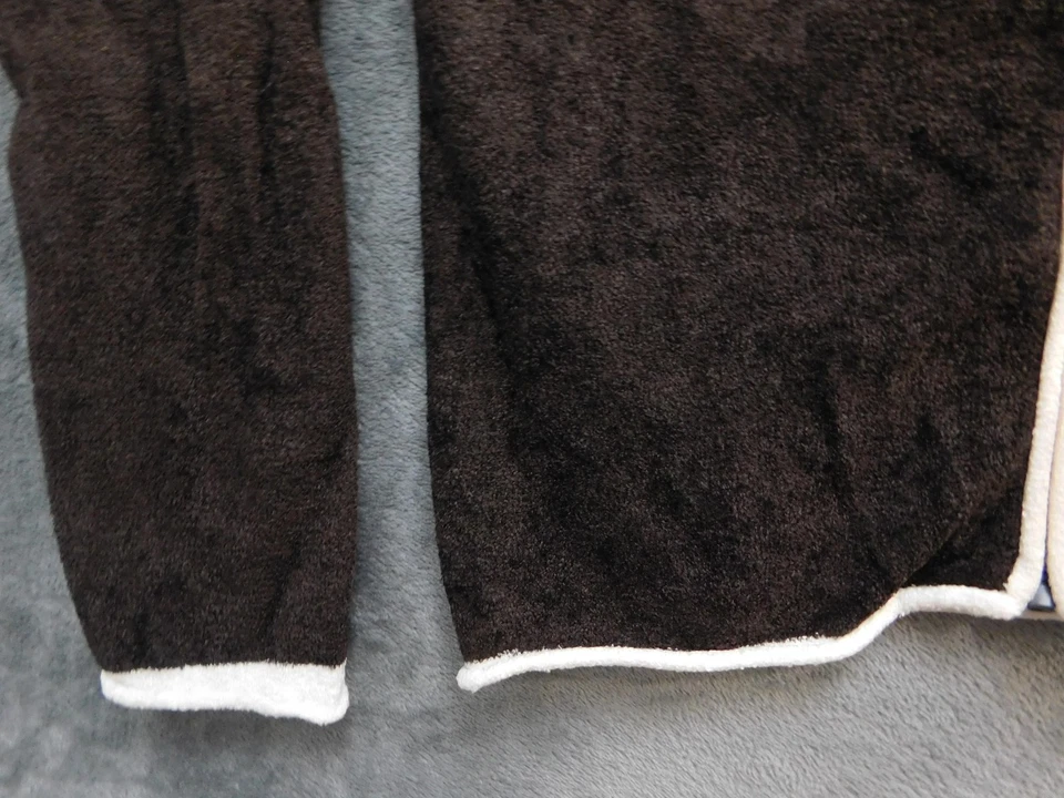 Suéter Soybu Mujer Grande Marrón Cremallera Completa Difuso Texturizado Tejido Salón Acogedor Foto 4 de 4