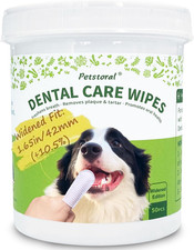 Dental Care Wipes for Dogs and Cats, 50 Count, Teeth and Gum Cleaning, Plaque an