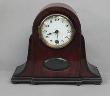 S30 -   Art Deco Kaminuhr Tischuhr Buffetuhr Nu&szlig;baumholz um 1930