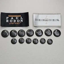 Paul Rodon Couture Zeidler & Zeidler Replacement Blazer Button Set 4-Hole Flat