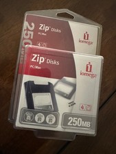 Vintage iomega 4-Pack ZIP 250MB Disks for PC and Mac - New Sealed