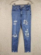 Levi's Women's 721 High Rise Skinny Distressed Denim Jeans Size 26