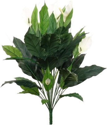 Larksilk 35'' Artificial Peace Lily Plant ? Tall Potted Faux Spathiphyllum for...