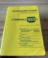 Vintage McMaster-Carr Catalog 103 - Industrial Supply Book - Los Angeles CA 1901