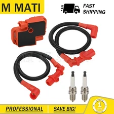 Ignition coil & Spark plug & Cap w/ Wire for Polaris Ranger 700 800 2007-2010