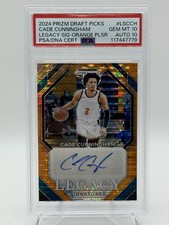 2024 Prizm Draft Picks Cade Cunningham Legacy Orange Plsr /49 PSA10 Auto10 POP 1