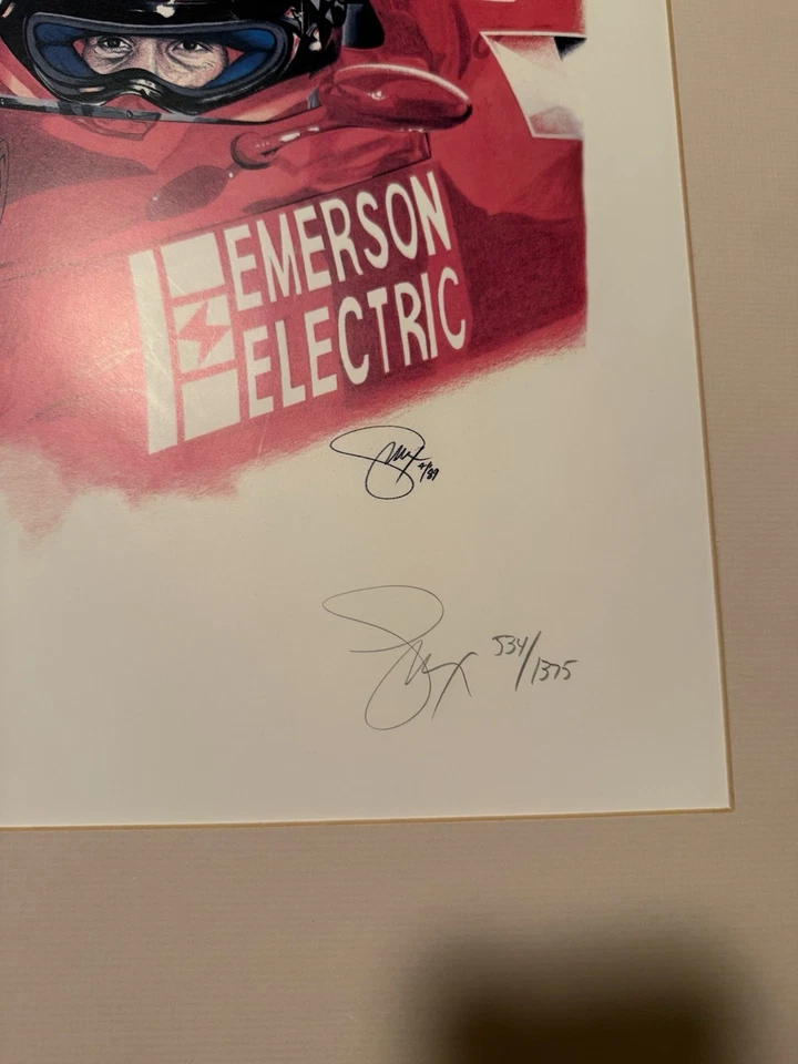 Vintage Scott Pruett Signed Racing Art Print 534/1375 Emerson Electric Bud Car - Image 3 of 4