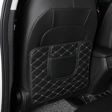 1pc Pu Leather Car Seat Back Protector Anti Kick Storage Mat Car Accessories