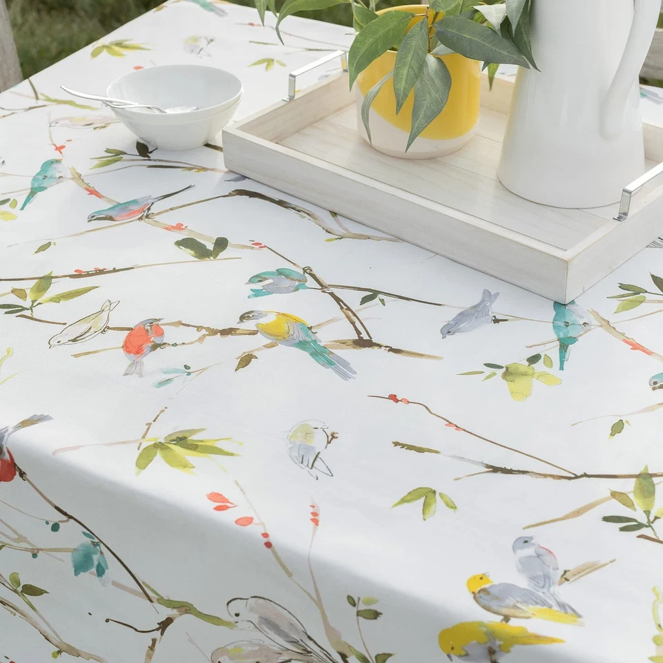 Spillproof Spring/Summer Durable Heavyweight Fabric Indoor Outdoor Tablecloth... - Image 3 of 4